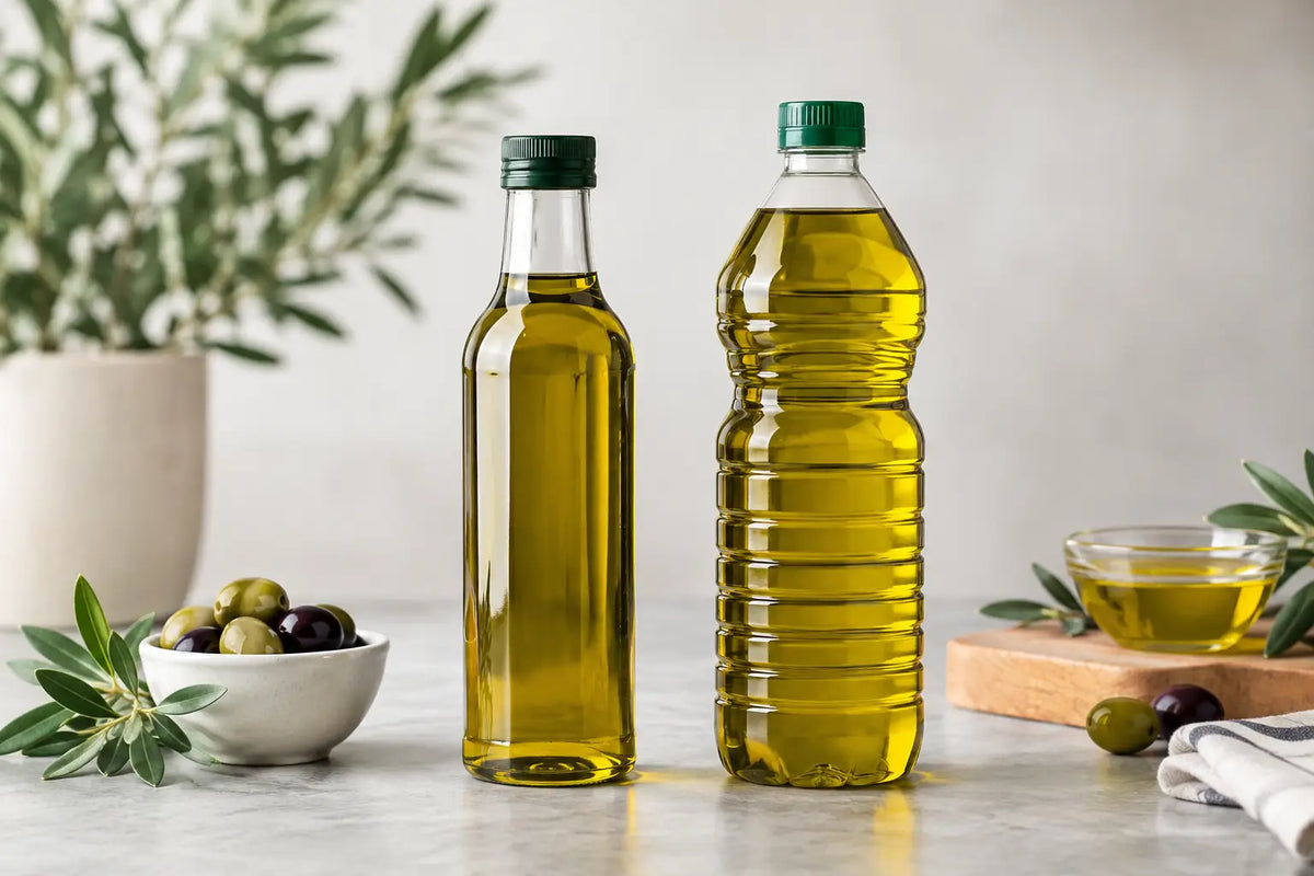 Olivolja i plast eller glas - vad är bäst?