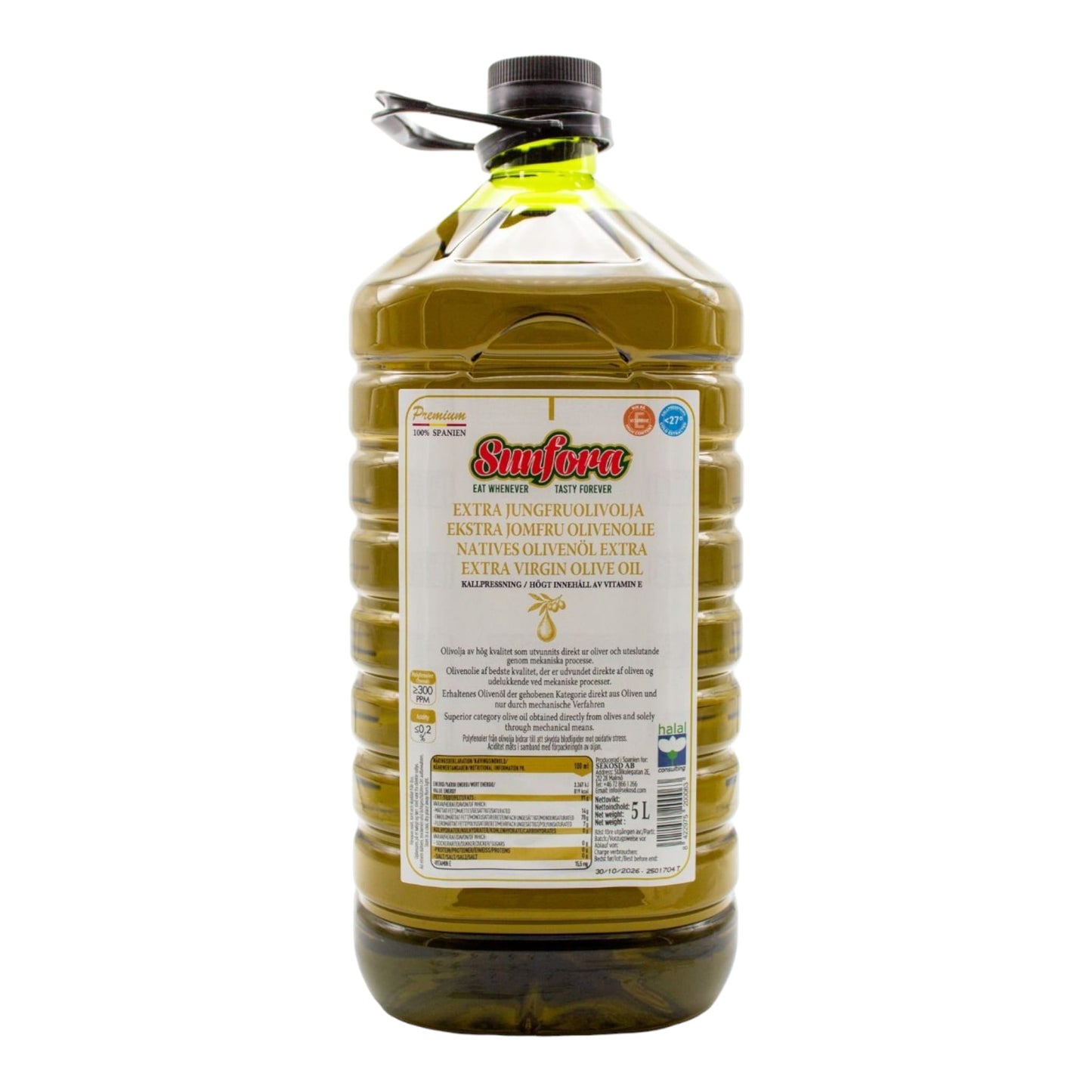 5L Extra Jungfruolivolja – 100% Spanien