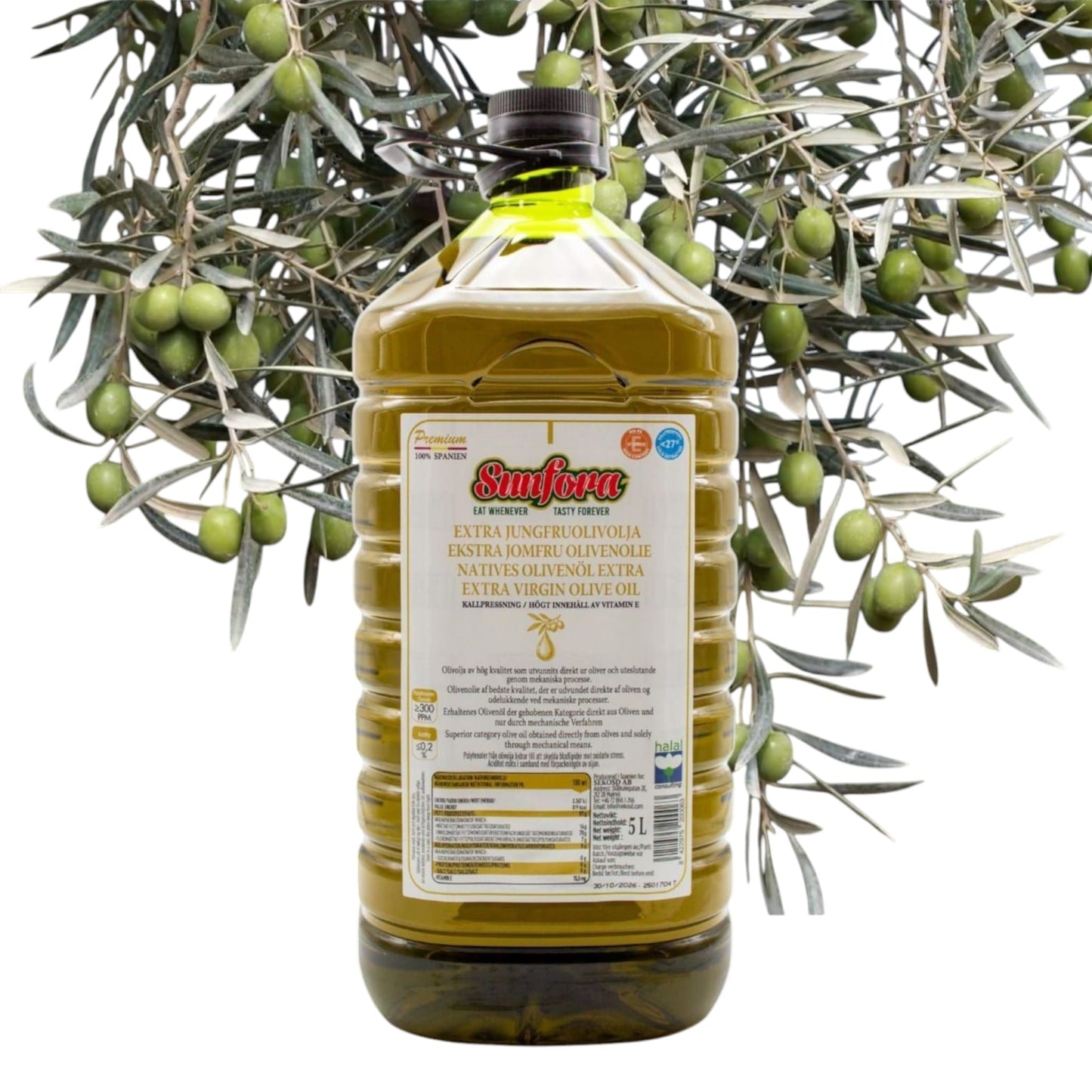 5L Extra Jungfruolivolja – 100% Spanien